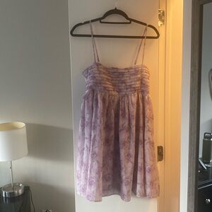 Purple floral babydoll dress